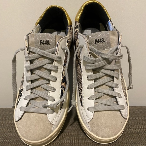 P448 Women's John Snakeskin Sneakers - Picture 3 of 14